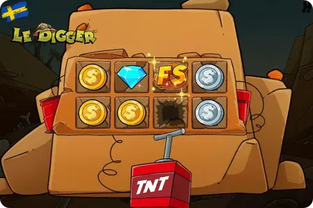 Gamble med TNT och åtta utfall i Le Digger