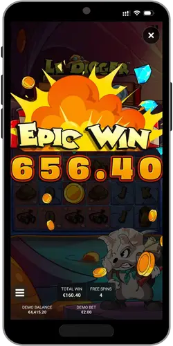 Epic win på mobilen i Le Digger