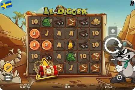Wild Dynamite symbol på spelplanen i Le Digger